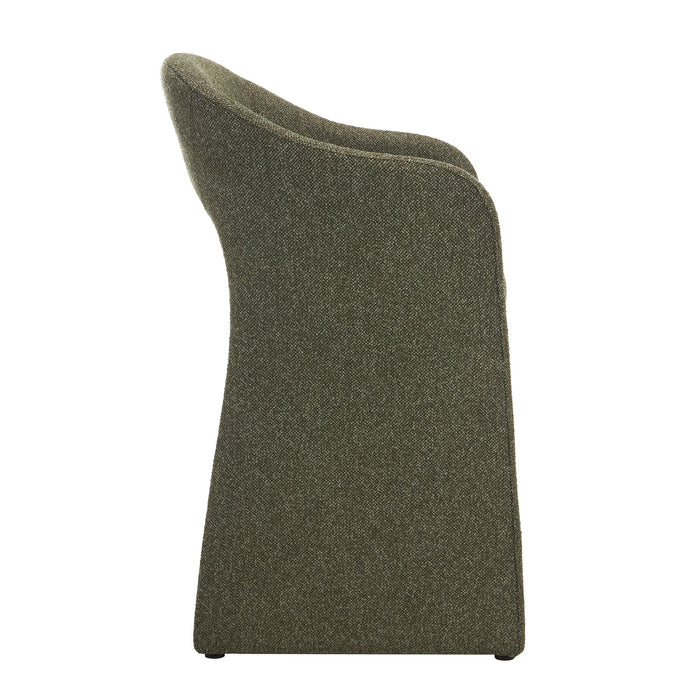 Valtero 65cm Fabric Bar Stool - Twill Green (Set of 2)