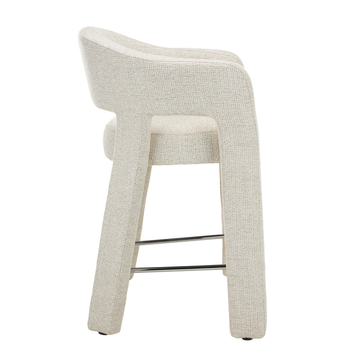 Lunet 66cm Fabric Bar Stool - Verona Ivory (Set of 2)