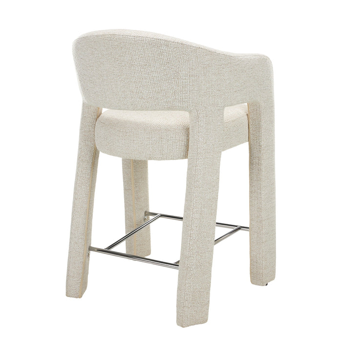 Lunet 66cm Fabric Bar Stool - Verona Ivory (Set of 2)