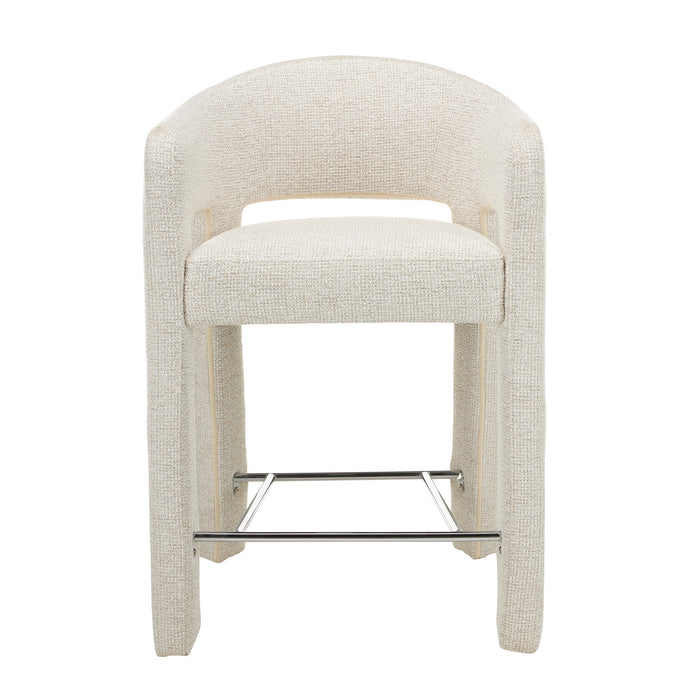 Lunet 66cm Fabric Bar Stool - Verona Ivory (Set of 2)