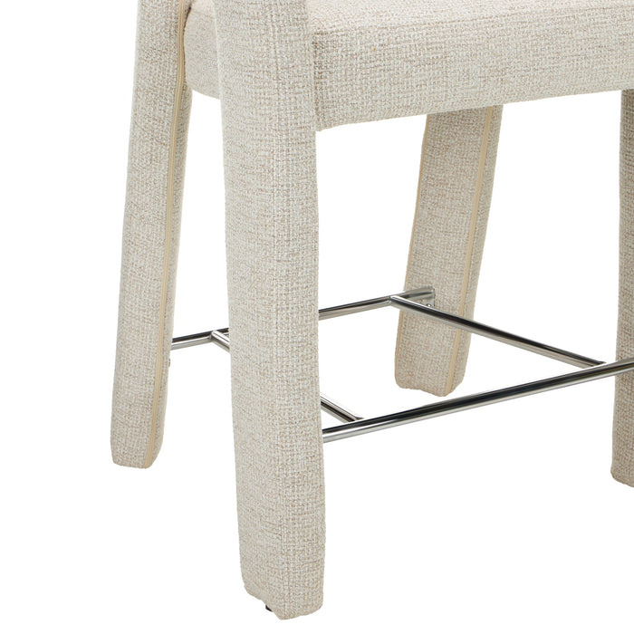 Lunet 66cm Fabric Bar Stool - Verona Ivory (Set of 2)