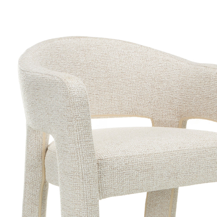 Lunet 66cm Fabric Bar Stool - Verona Ivory (Set of 2)