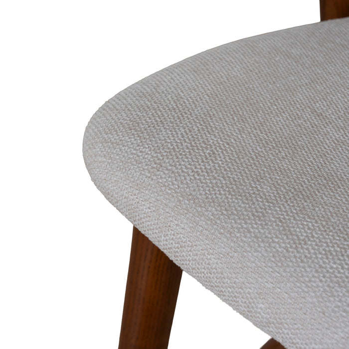 Marlow 65cm Walnut Bar Stool - Naxos Beige