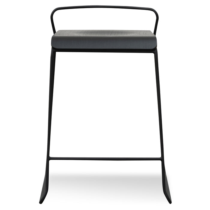 CBS2942-NH 65cm Wooden Seat Bar Stool - Black