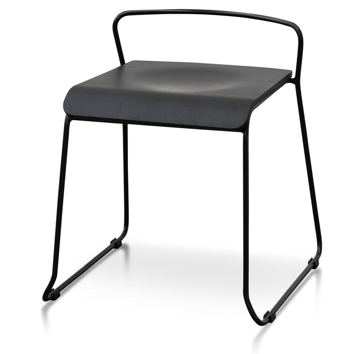 CBS2943-NH 45cm Wooden Seat Low Stool - Black