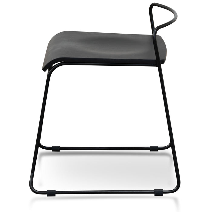 CBS2943-NH 45cm Wooden Seat Low Stool - Black