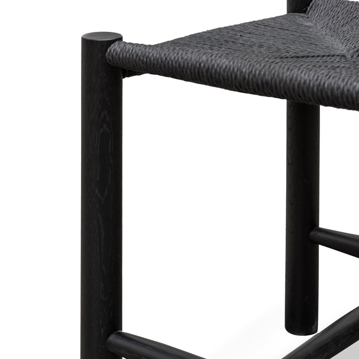 CBS2980-OW Oak Low Stool - Black