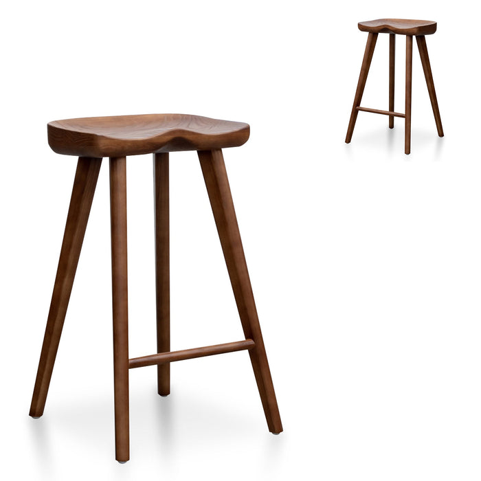 CBS2983-SU 65cm Wooden Bar stool - Walnut (Set of 2)