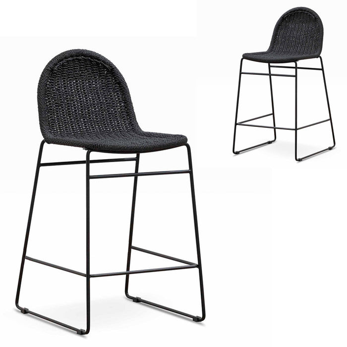 CBS6882-NH 65cm Barstool - Full Black (Set of 2)