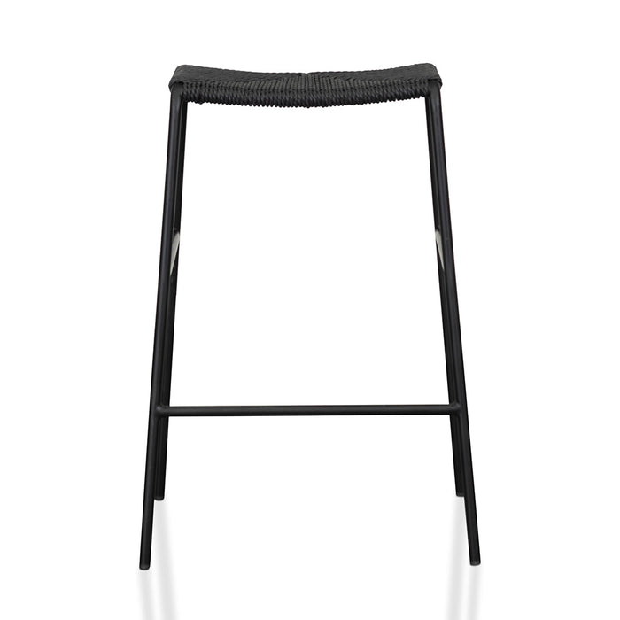 CBS6999-NH 65cm Rattan Barstool - Full Black (Set of 2)