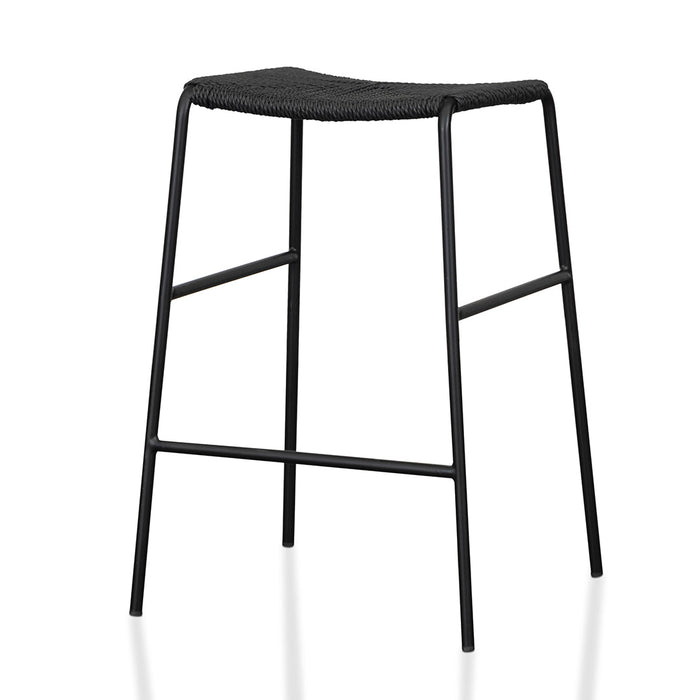 CBS6999-NH 65cm Rattan Barstool - Full Black (Set of 2)