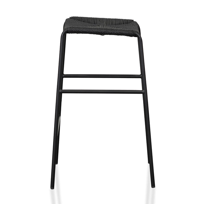 CBS6999-NH 65cm Rattan Barstool - Full Black (Set of 2)