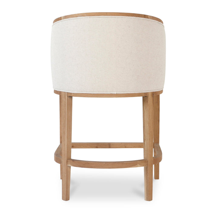 CBS8013-LJ 65cm Black Frame Bar Stool - Light Beige