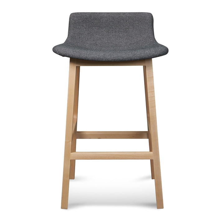 CBS8152-SD 65cm Grey Bar Stool - Natural Legs