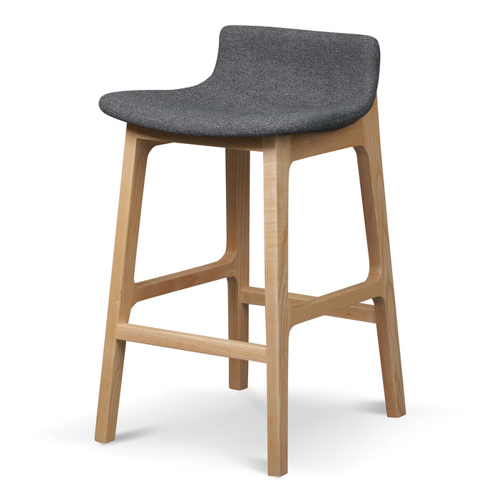 CBS8152-SD 65cm Grey Bar Stool - Natural Legs