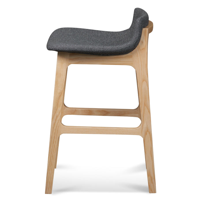 CBS8152-SD 65cm Grey Bar Stool - Natural Legs