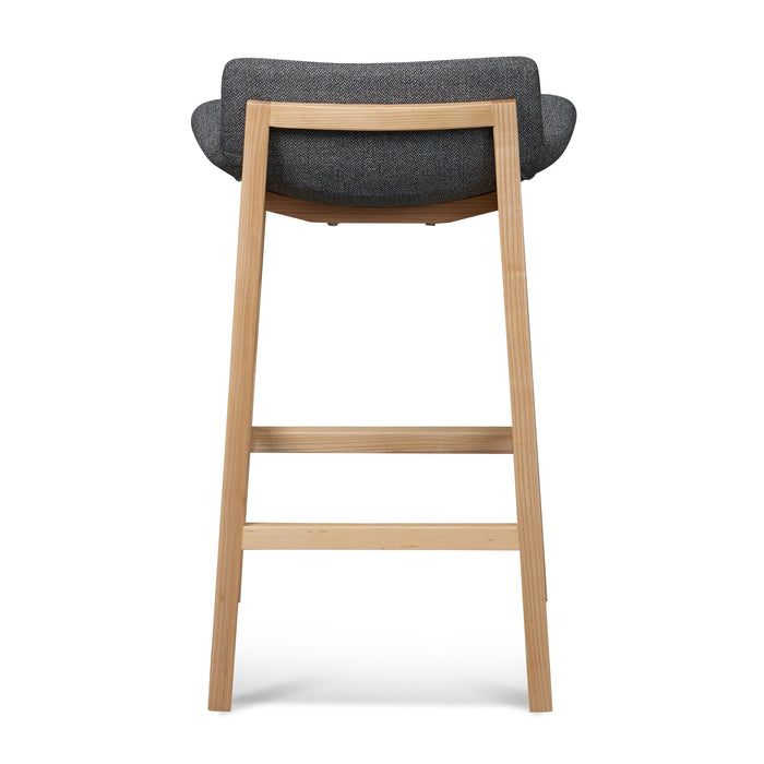 CBS8152-SD 65cm Grey Bar Stool - Natural Legs