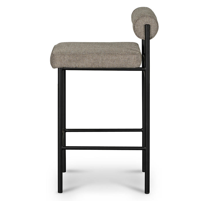 CBS8169-FH 65cm Fabric Bar Stool - Grey (Set of 2)