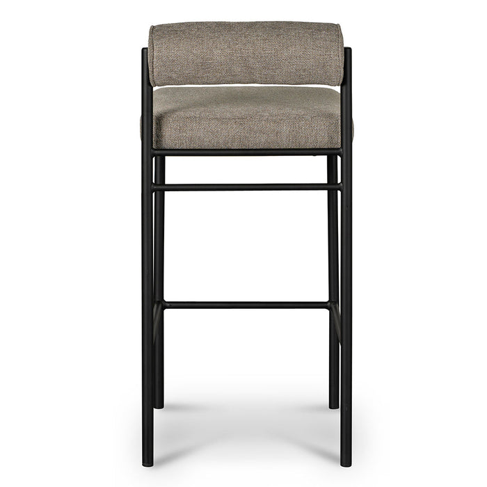 CBS8169-FH 65cm Fabric Bar Stool - Grey (Set of 2)