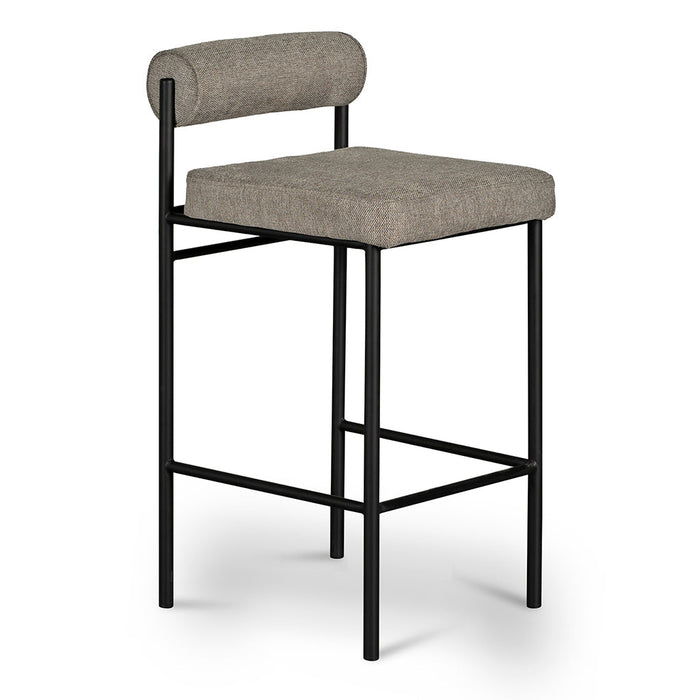 CBS8169-FH 65cm Fabric Bar Stool - Grey (Set of 2)