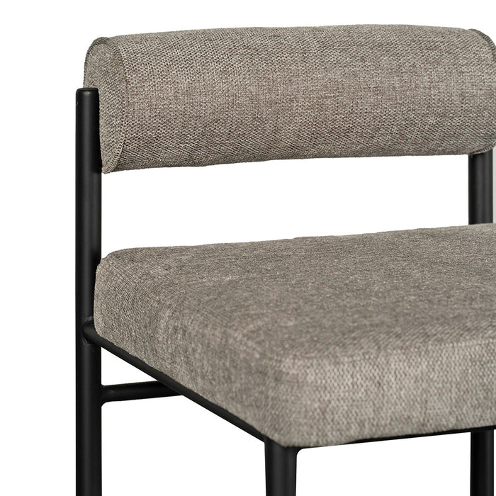 CBS8169-FH 65cm Fabric Bar Stool - Grey (Set of 2)