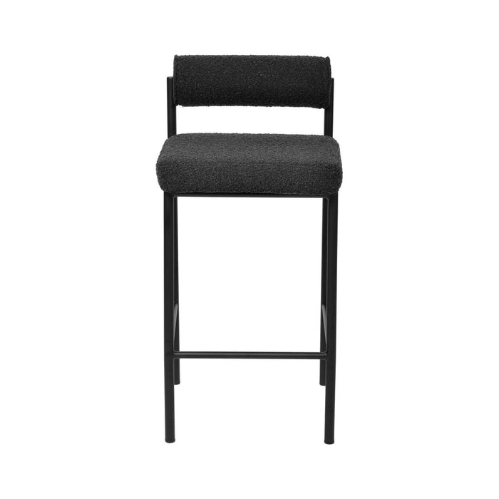 CBS8170-FH 65cm Bar Stool - Black Boucle (Set of 2)