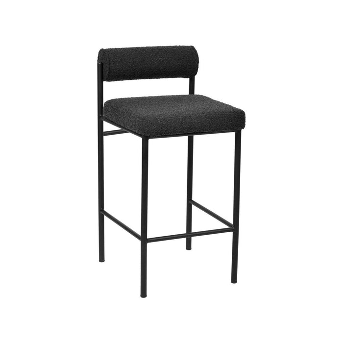 CBS8170-FH 65cm Bar Stool - Black Boucle (Set of 2)