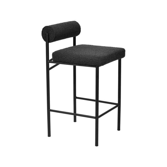 CBS8170-FH 65cm Bar Stool - Black Boucle (Set of 2)