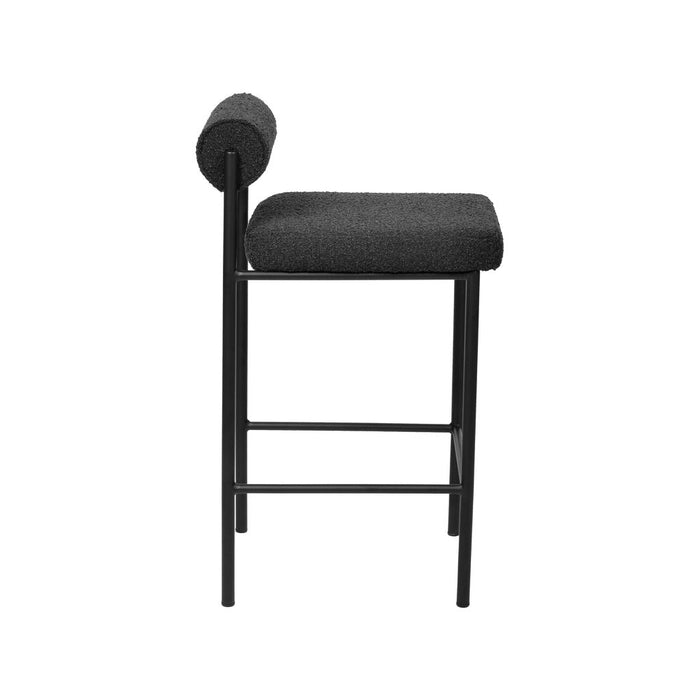 CBS8170-FH 65cm Bar Stool - Black Boucle (Set of 2)