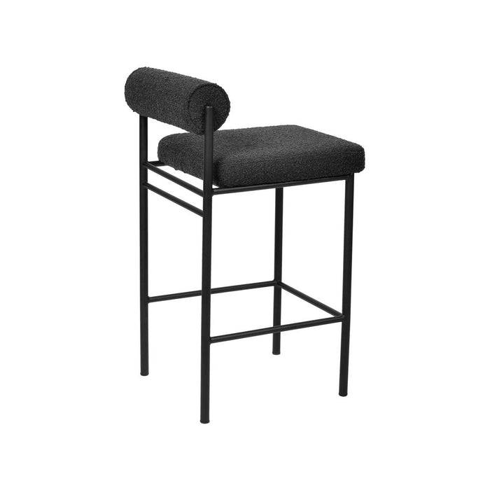 CBS8170-FH 65cm Bar Stool - Black Boucle (Set of 2)