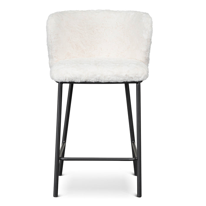 CBS8211-FH 65cm Fabric Bar Stool - Cloud Fur (Set of 2)