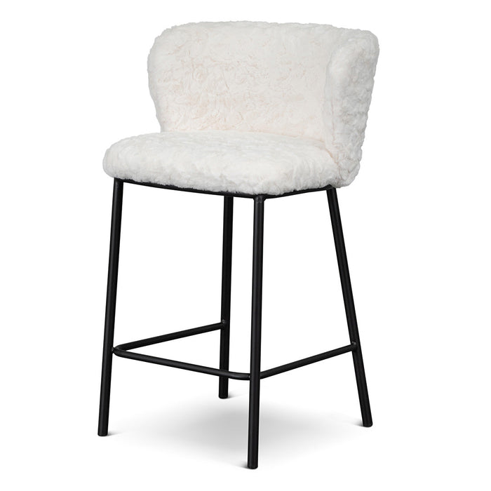 CBS8211-FH 65cm Fabric Bar Stool - Cloud Fur (Set of 2)