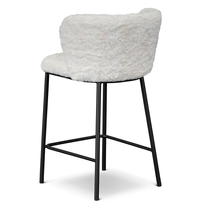 CBS8211-FH 65cm Fabric Bar Stool - Cloud Fur (Set of 2)