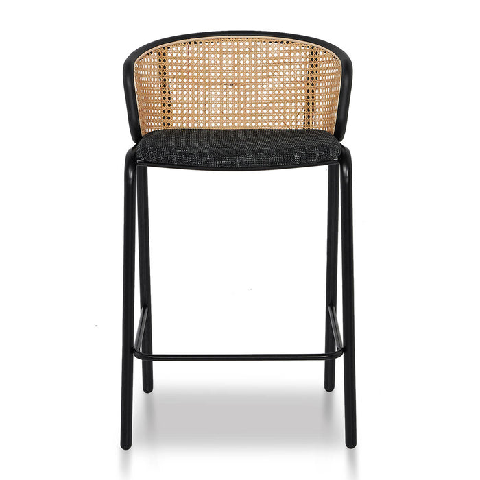 CBS8376-SD Fabric Bar Stool - Black Legs (Set of 2)