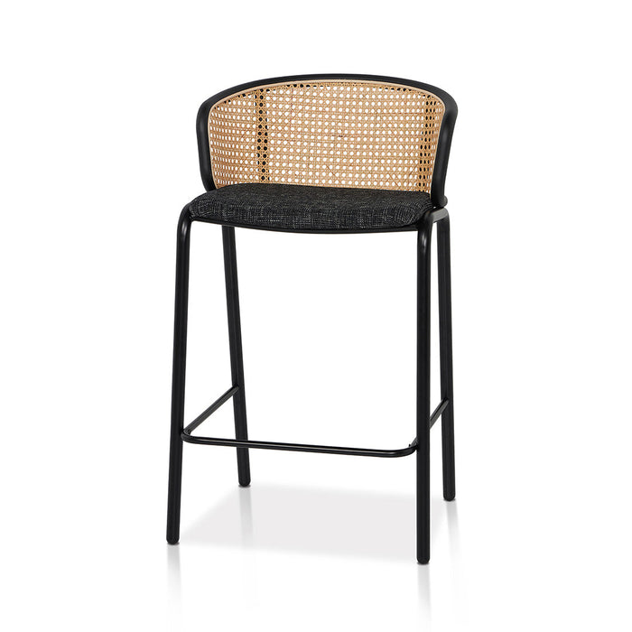 CBS8376-SD Fabric Bar Stool - Black Legs (Set of 2)