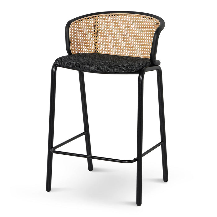 CBS8376-SD Fabric Bar Stool - Black Legs (Set of 2)