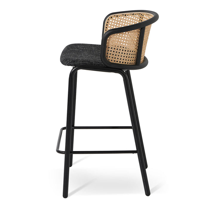 CBS8376-SD Fabric Bar Stool - Black Legs (Set of 2)