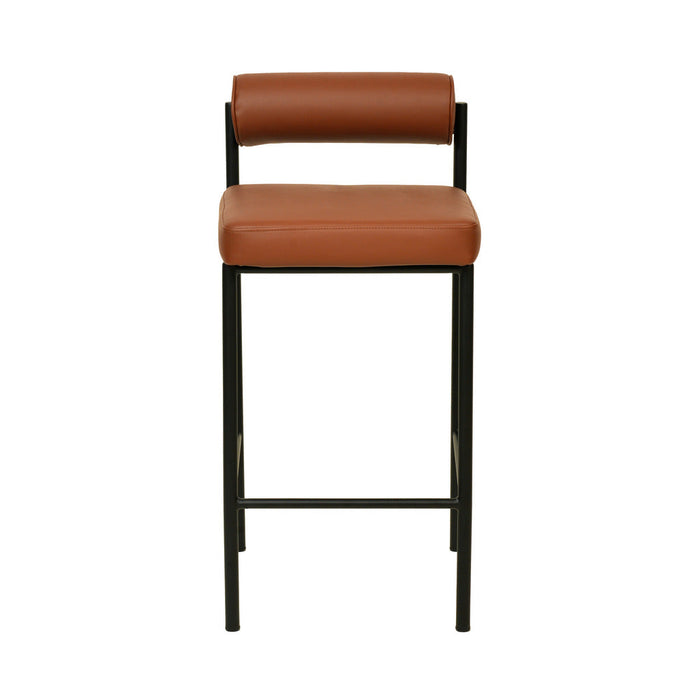 CBS8418-FH 65cm Fabric Bar Stool - Brown (Set of 2)