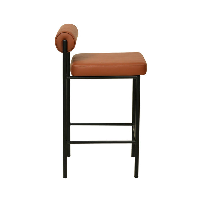 CBS8418-FH 65cm Fabric Bar Stool - Brown (Set of 2)