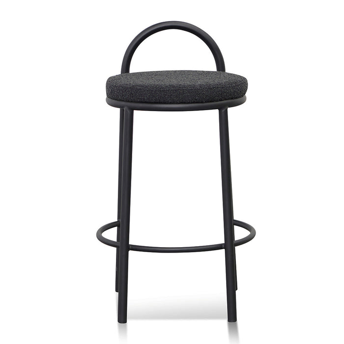 CBS8458-FH 63cm Bar Stool - Black Boucle (Set of 2)