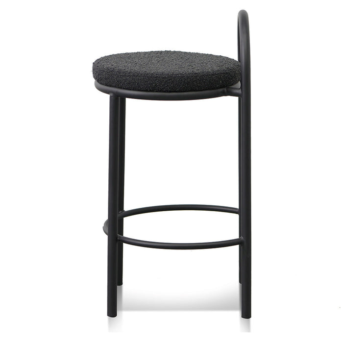 CBS8458-FH 63cm Bar Stool - Black Boucle (Set of 2)