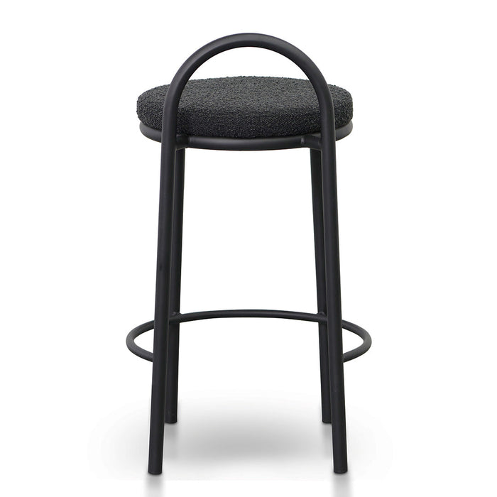 CBS8458-FH 63cm Bar Stool - Black Boucle (Set of 2)