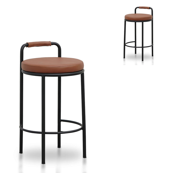 CBS8462-FHx2 65cm Bar Stool - Brown (Set of 2)