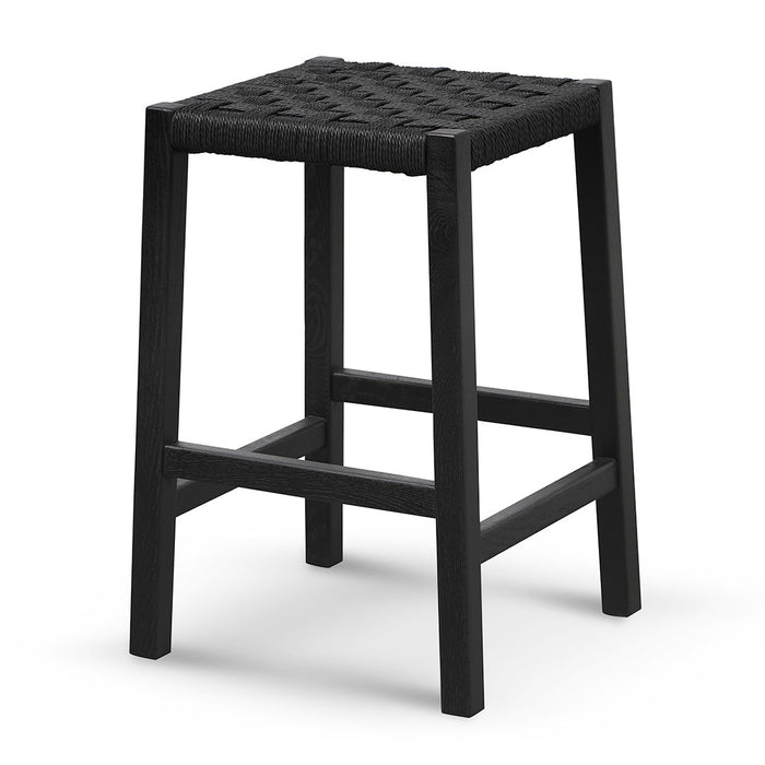 CBS8507-OW 65cm Rattan Bar Stool - Full Black