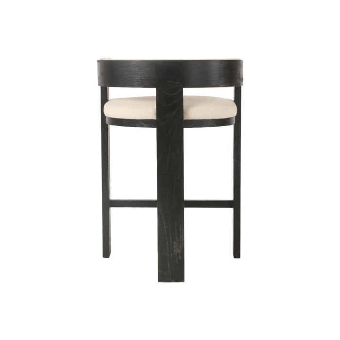 CBS8596-LJ Black ELM Barstool - Light Beige