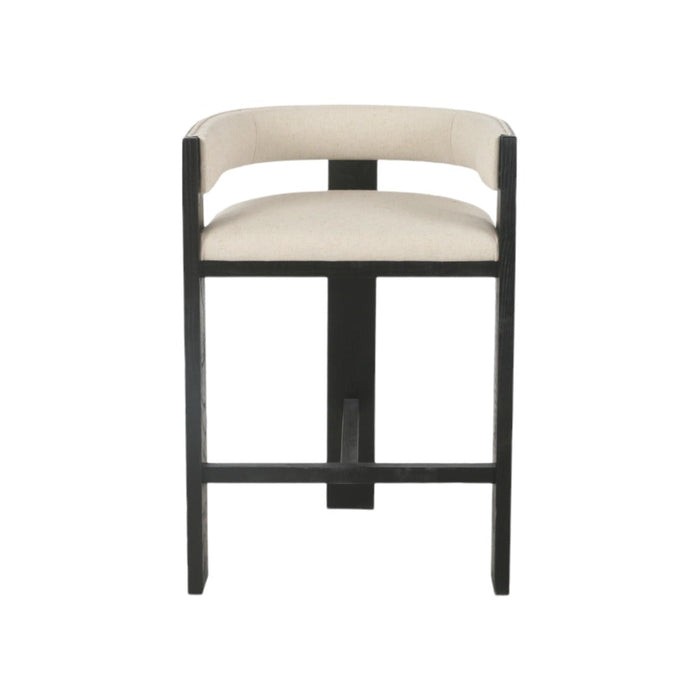 CBS8596-LJ Black ELM Barstool - Light Beige