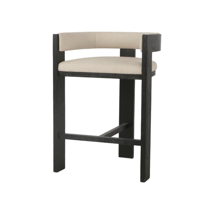 CBS8596-LJ Black ELM Barstool - Light Beige