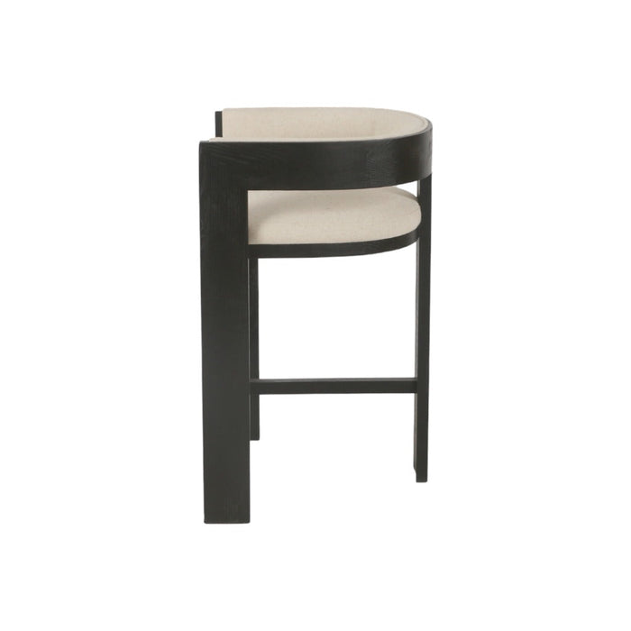 CBS8596-LJ Black ELM Barstool - Light Beige