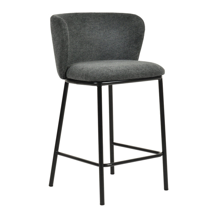 CBS8601-FHx2 65cm Bar Stool - Charcoal Grey (Set of 2)