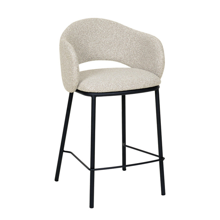 CBS8605-FHx2 65cm Black Bar Stool - Clay Grey (Set of 2)